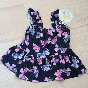 Little Sleepies Butterfly Flutter Tank - 3T